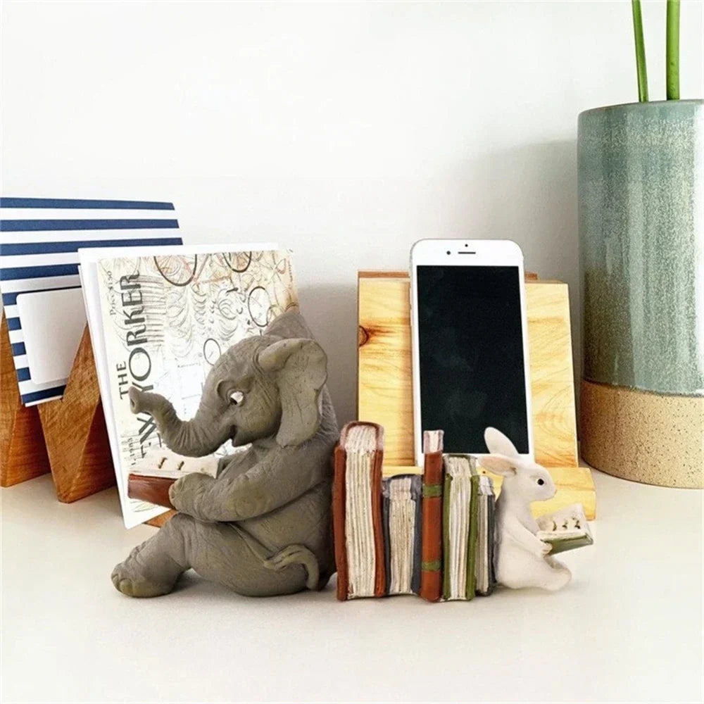 DecorBites™ Elephant Bird Rabbit Figurines Resin Fairy Garden Ornaments Tabletop Decoration