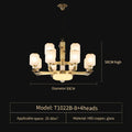 DecorBites™ Luxe Jade Chandelier for Living Room, Villa, and Duplex Hall