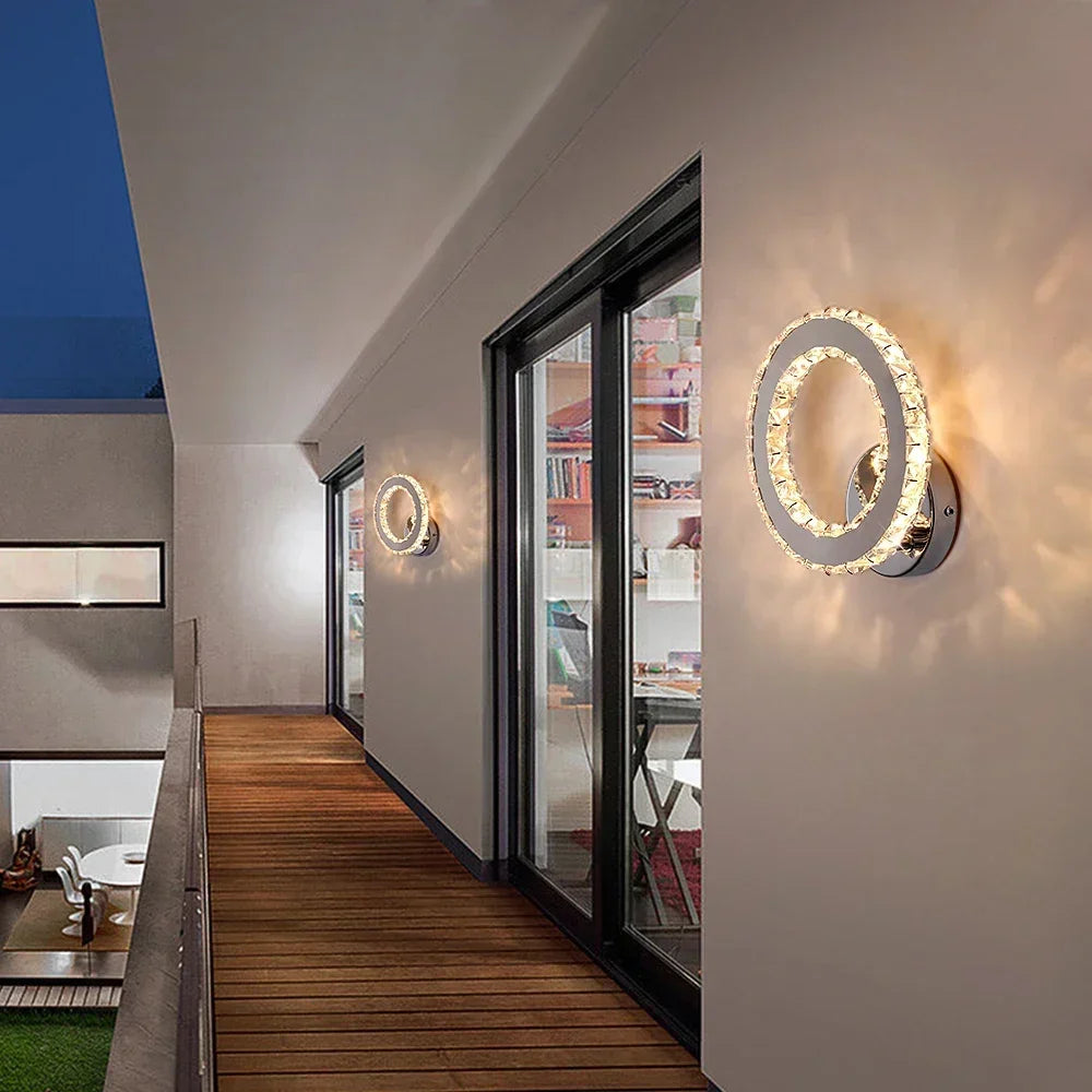 DecorBites™ Crystal Led Wall Sconce | Modern Minimalist Living Room Lighting