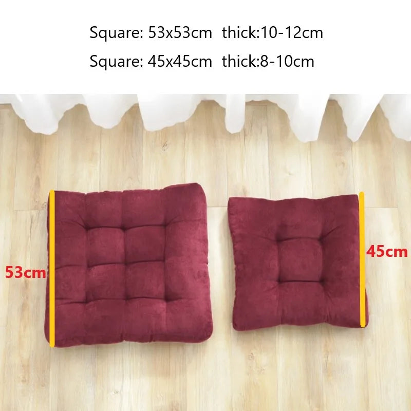 DecorBites™ Corduroy Floor Seat Cushion Pad for Adults – Large, Soft Square Pouf for Comfort