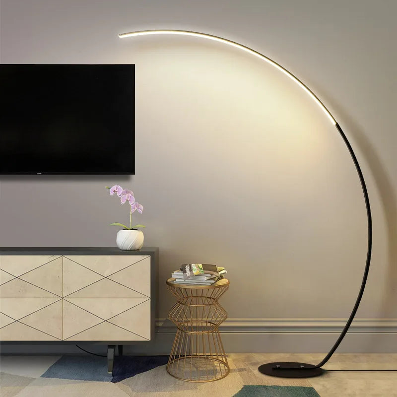 DecorBites™ Arc Floor Lamp: RGB Indoor Lighting for Dining & Living Room Decor