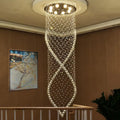 DecorBites™ Crystal Chandelier: LED Light Fixture for Villa Hall Stairs.