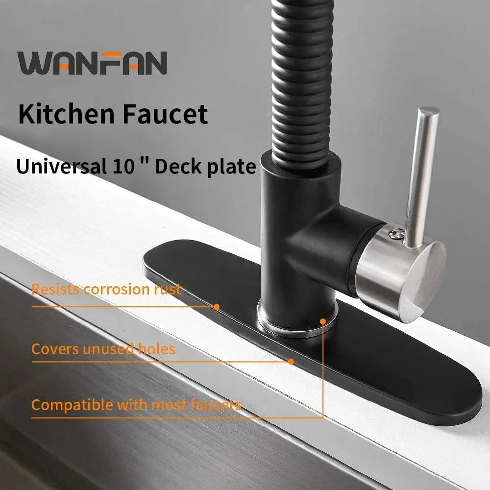 DecorBites™ Deck Plate 8" for Kitchen/Bathroom Sink Faucet Accessories Unused Mounting Escutcheon