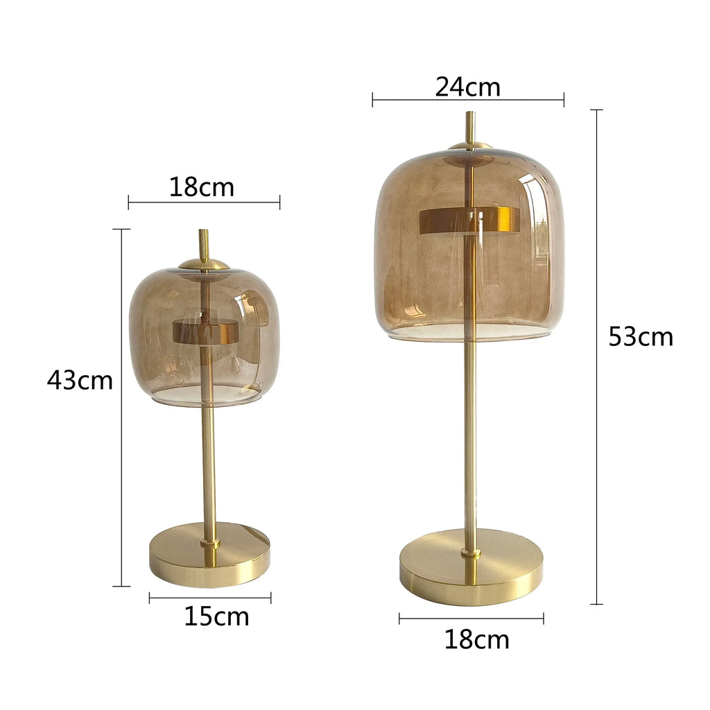 DecorBites™ Glass Table Lamp: Modern Nordic Design for Bedroom Living Room Decor