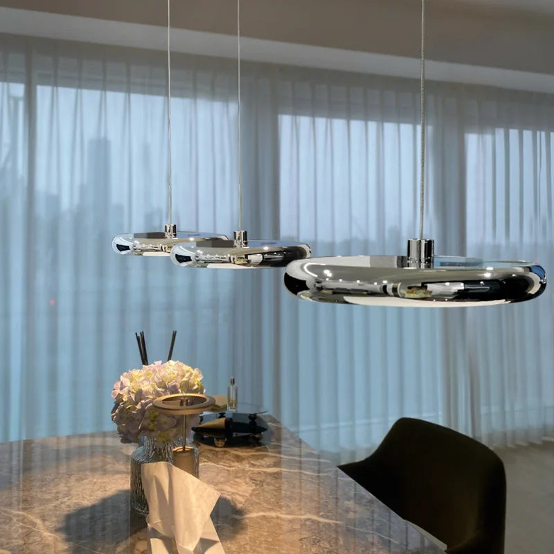 DecorBites™ Circular Dining Pendant Chandelier LED Light for Kitchen, Living Room & Bedroom