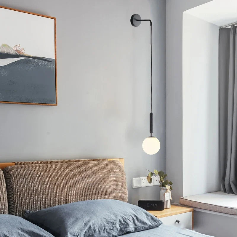 DecorBites™ Elegant Glass Wall Lamp for Living Room Bedroom LED Lighting