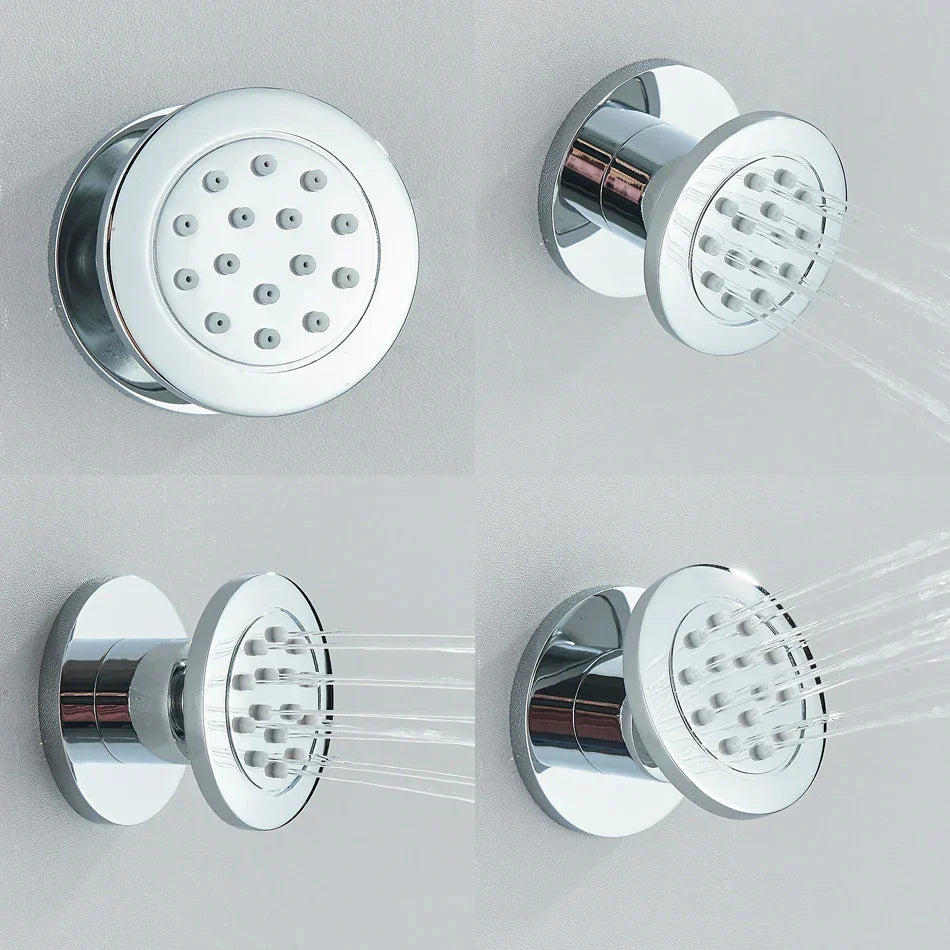DecorBites™ Brass Body Round Shower SPA Jets for Luxurious Bathroom Massage Experience