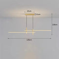 DecorBites™ Black/Gold LED Dining Room Island Chandelier: Modern Minimalist Kitchen Hanging Lamp