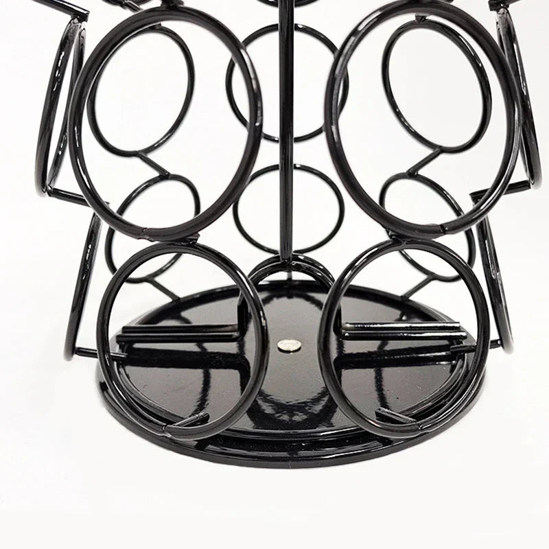 DecorBites™ Dolce Gusto Capsule Rack: Rotatable Metal Pod Holder Display Shelf for 35 Capsules