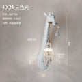 DecorBites™ Giraffe Love Wall Lamp: Resin Animal Atmosphere Bedside Lighting for Cute Room Decor