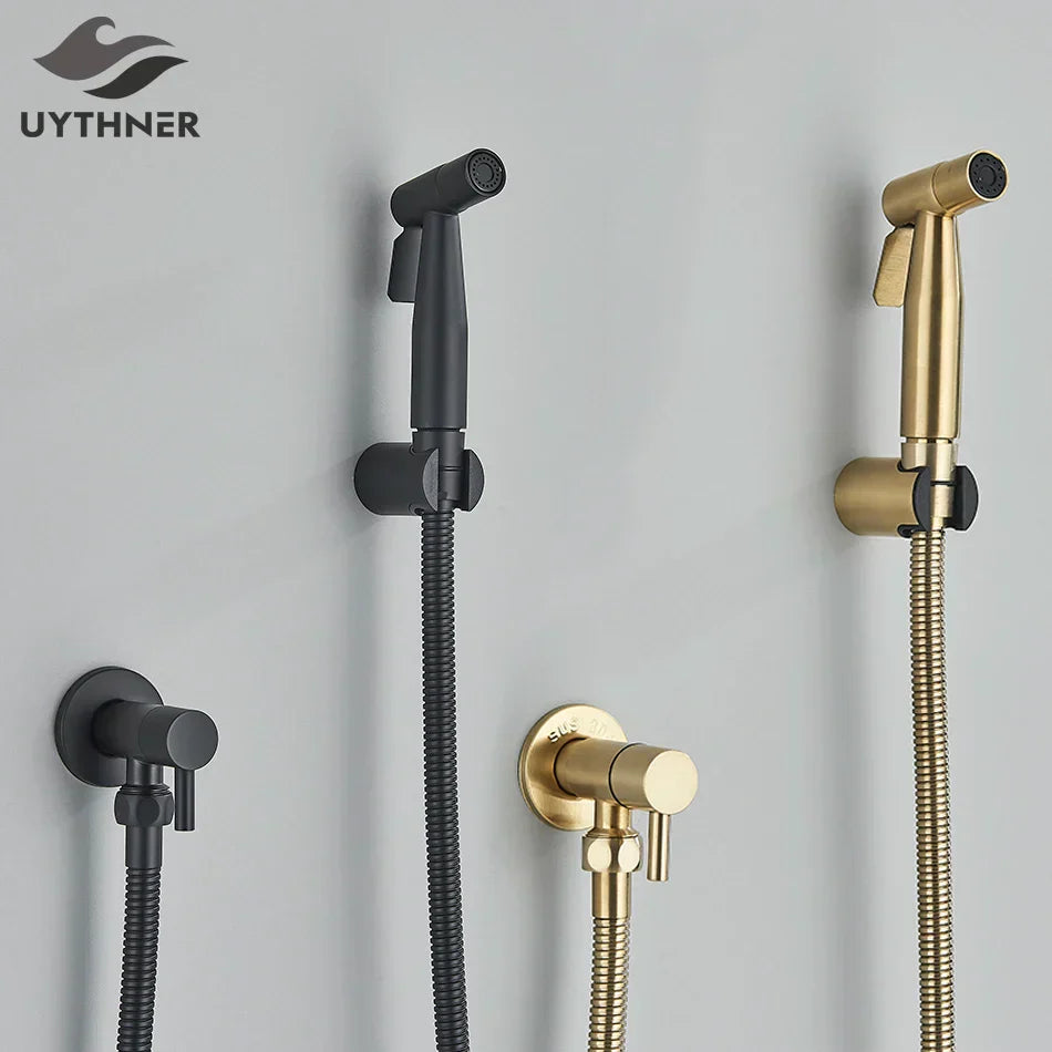 DecorBites™ Brass Bidet Faucet Mixer for Cold Water Sprayer Head Jet Toilet Faucet