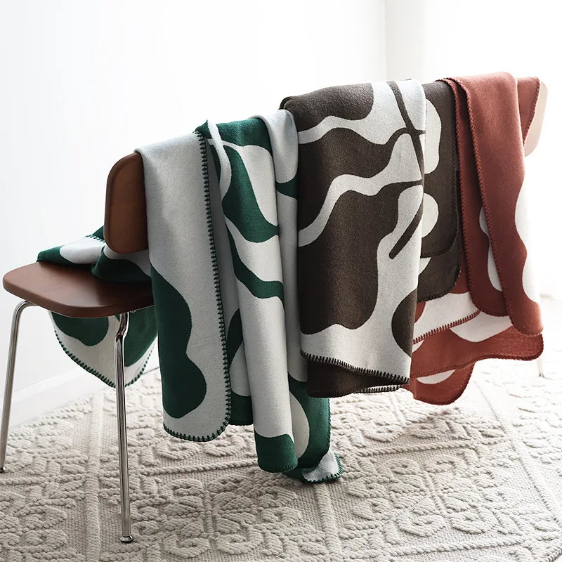 DecorBites™ Jacquard Imitation Cashmere Throw Blanket - Soft & Cozy Home Decor Essential