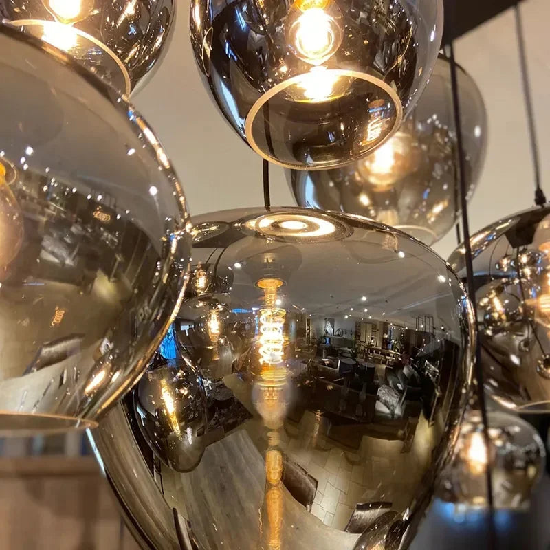 DecorBites™ LED Glass Pendant Chandelier for Kitchen Dining Bar Décor