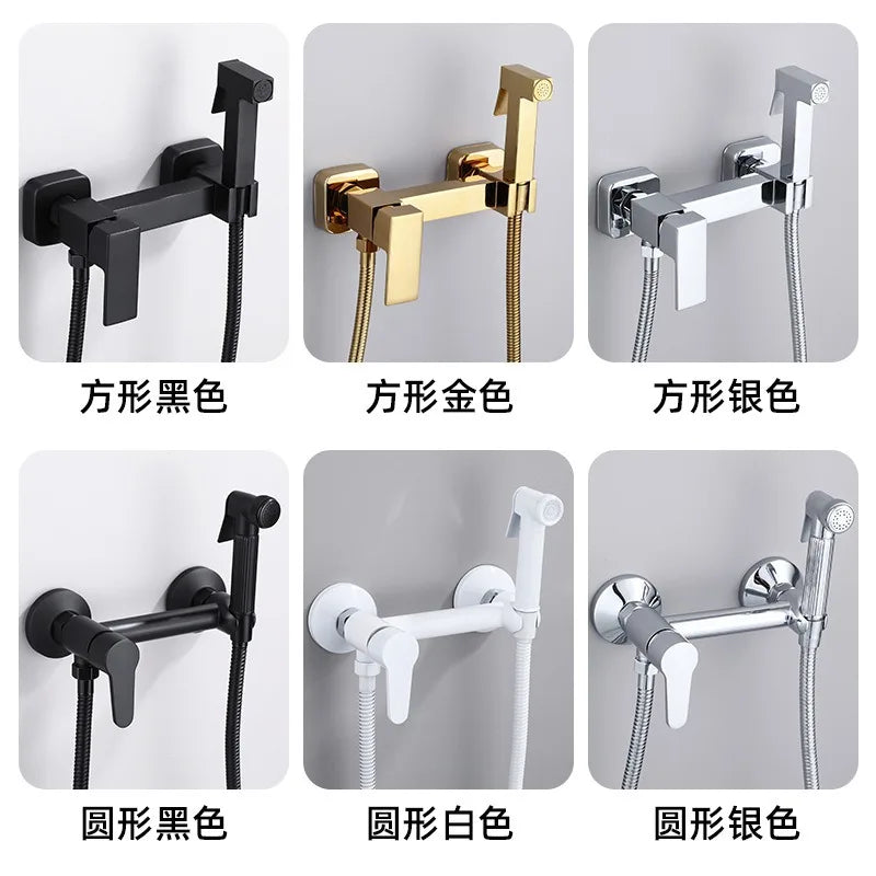 DecorBites™ Brass Bidet Spray Gun Set for Hot/Cold Water - Bathroom Accessory