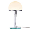 DecorBites™ Bauhaus Milk White Glass Table Lamp Chrome Nordic Retro Light