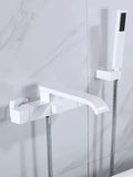 DecorBites™ Brushed Gold Wall Mounted Waterfall Bathtub Shower Set Mixer Tap