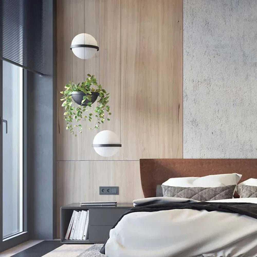 DecorBites™ Artificial Plant Pendant Light: Nordic DIY Sky Garden LED Hanging Lamp