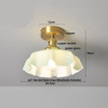 DecorBites™ Blue Flower Glass LED Ceiling Light | Nordic Modern Flush Mount Lamp