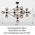 DecorBites™ Glass Ball Chandelier Modern Minimalist Decor Lighting