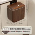 DecorBites™ Antique Style Wood Grain Hanging Kitchen Trash Can with Lid