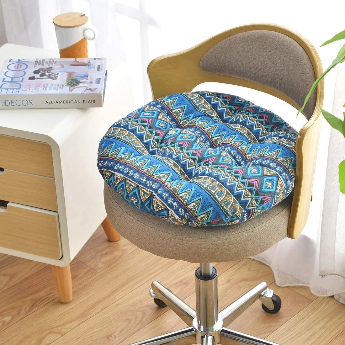 DecorBites™ Bohemian Mandala Meditation Cushion Pouf for Living Room, Kids & Adults