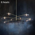 DecorBites™ Lotus Leaf Glass Iron Chandelier for Bedroom Living Room Hall Lighting