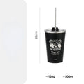 DecorBites™ Bubble Tea Party Cup Set with Lid and Straw, Reusable Sippy Drinkware