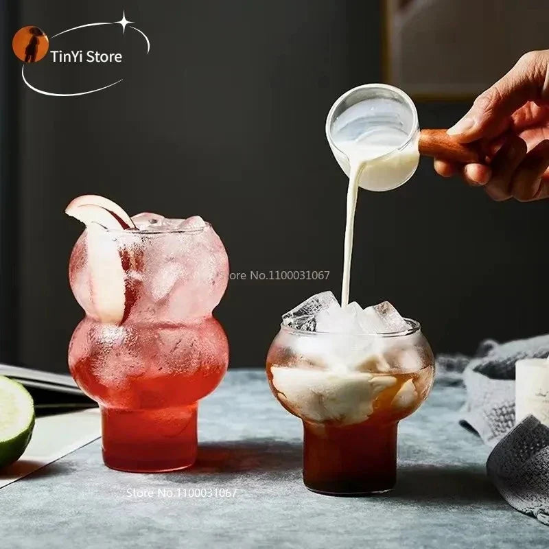DecorBites™ Glass Cold Brew Coffee Cup Heat-resistant Milk Latte Bubble Water Breakfast