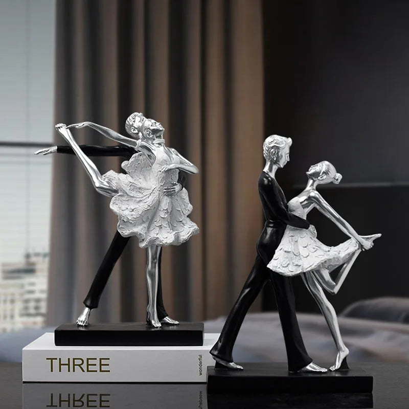 DecorBites™ Ballet Dance Girl Double Statue for Home Decor and Desktop Accessories