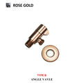 DecorBites™ Brass Triangle Valve Black Hot Cold Water Angle Faucet