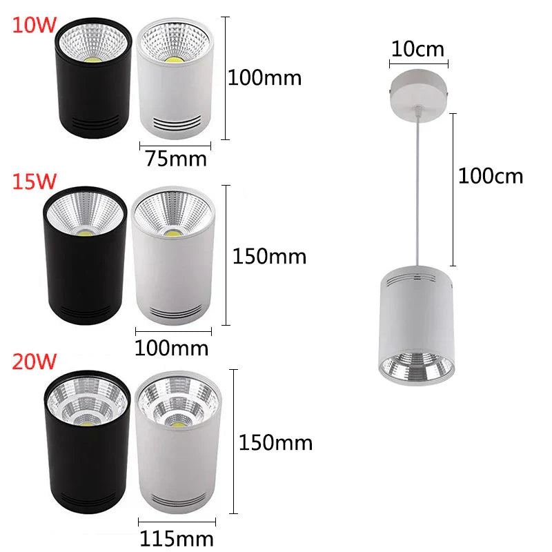 DecorBites™ COB LED Pendant Ceiling Spot Light for Kitchen/Home/Office Indoor Lighting