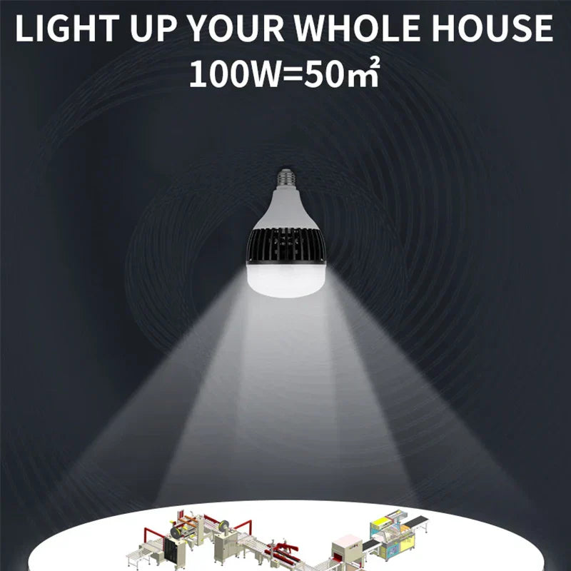 DecorBites™ 100W E27 Super Bright LED Bulb for Home Kitchen Garage Lighting