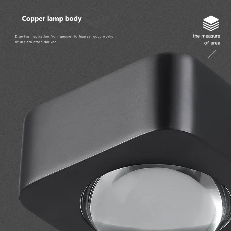 DecorBites™ Copper Bedroom Wall Lamp, Modern LED Double Head Spotlights, Luxury Living Room Sconce