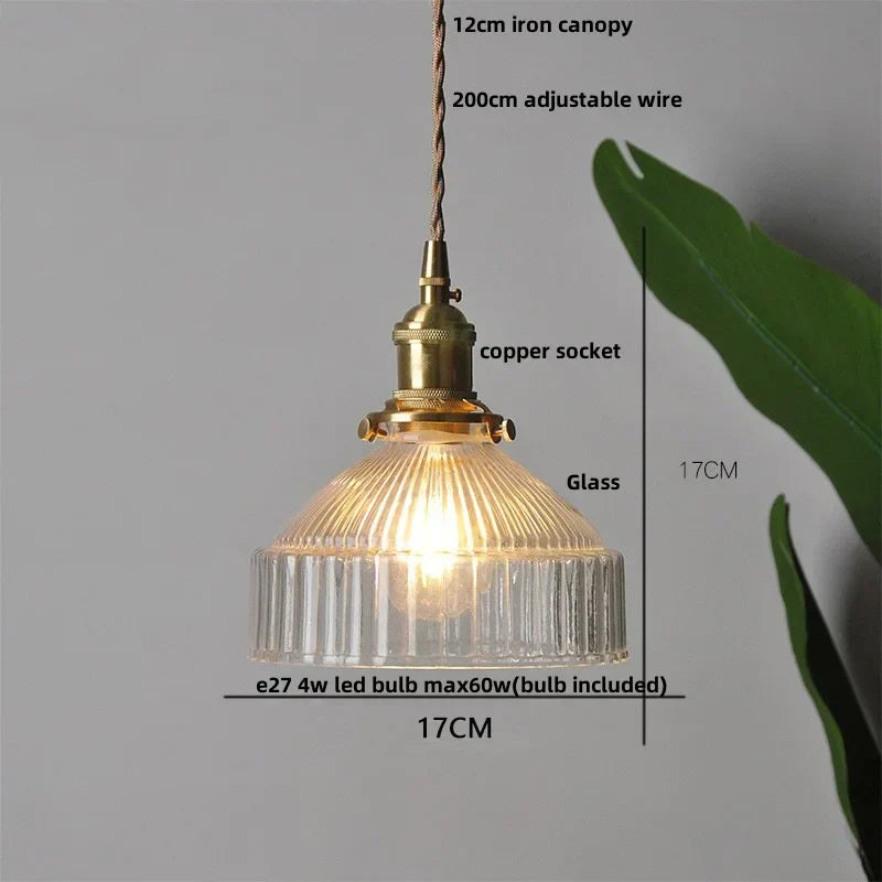 DecorBites™ Clear Glass LED Pendant Lamp Modern Wire Adjustable Hanging Light