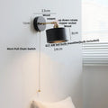 DecorBites™ Black Wood LED Wall Sconce, Rotatable Stair Light