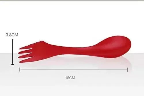 DecorBites™ 6Pcs Outdoor Spork Set: Spoon, Fork, Cutter - Camping, Hiking, Picnic Utensils