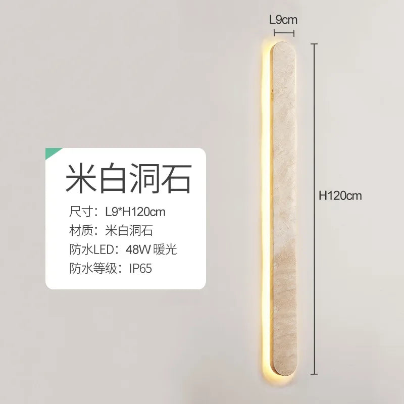 DecorBites™ Courtyard LED Wall Sconce - Modern Natural Stone Outdoor Waterproof Lamp