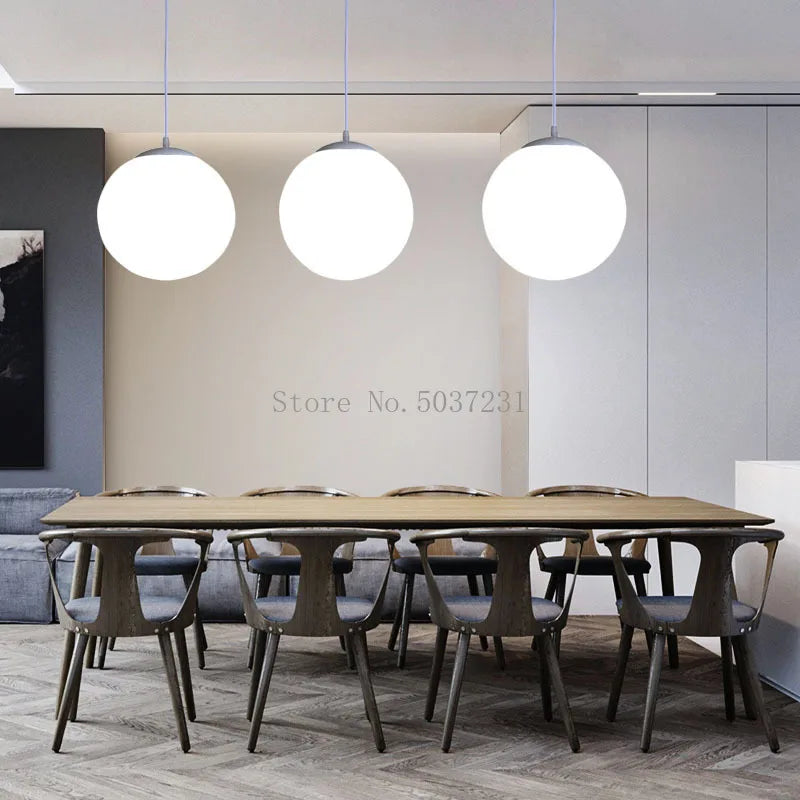 DecorBites™ Acrylic Ball Pendant Lights Modern Nordic Led Hanging Lamp for Living Room