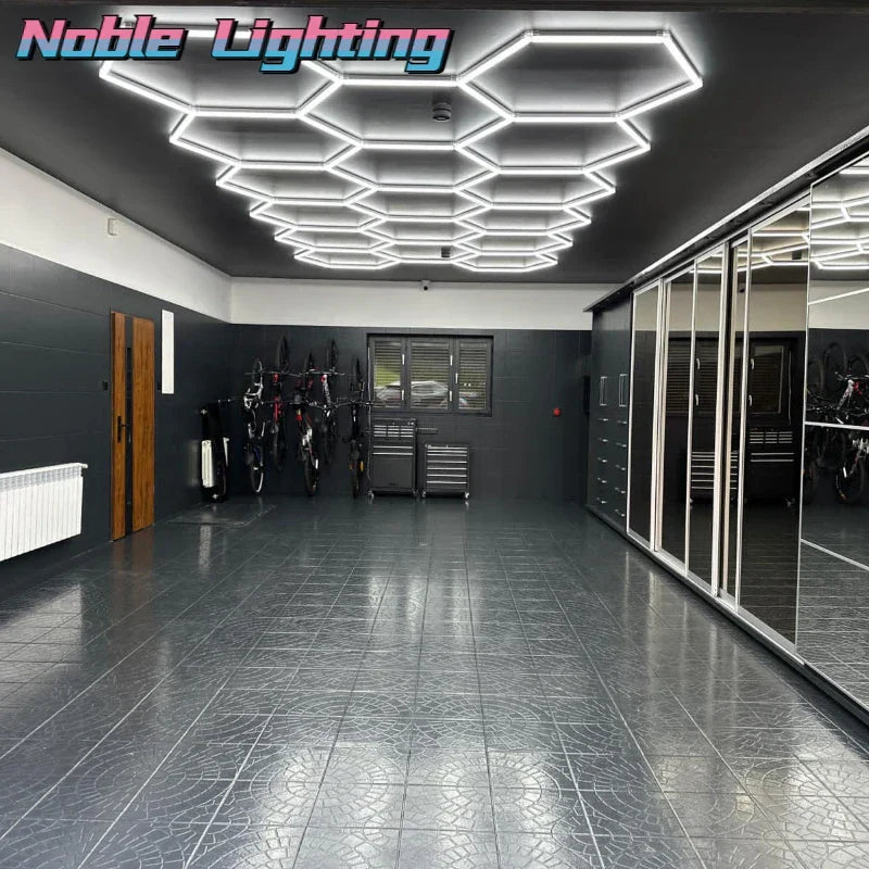 DecorBites™ Aluminum Housing Hexagon LED Light Bar Detailing Light 5X12M Honeycomb Ceiling Lamp