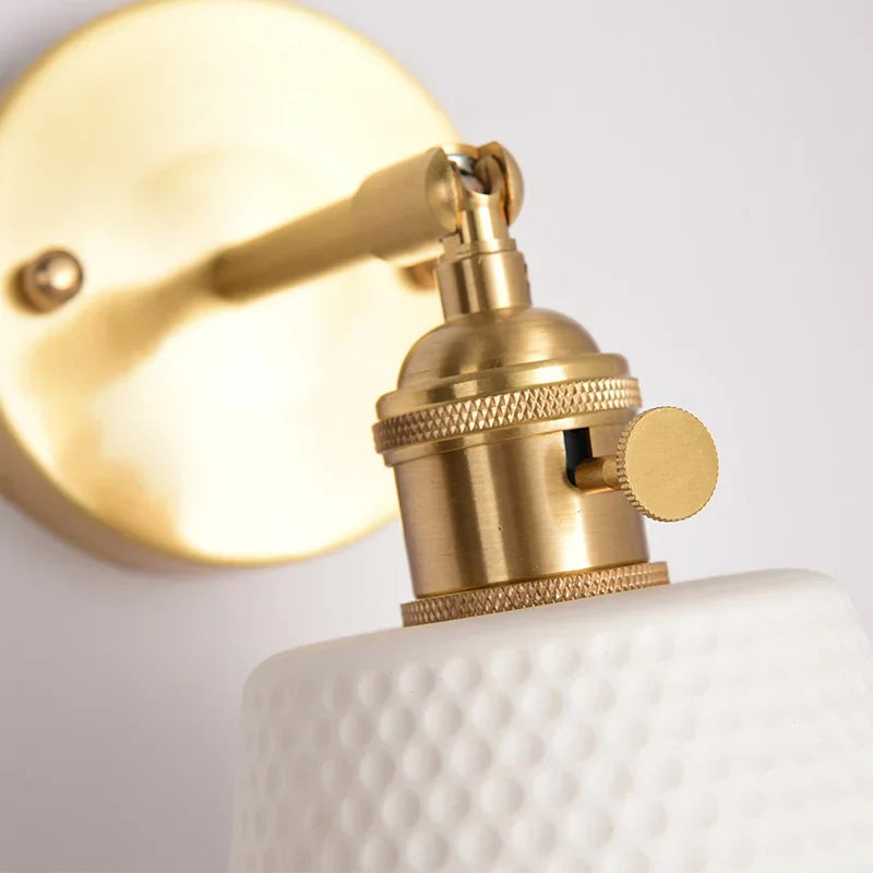 DecorBites™ Ceramic LED Wall Sconce Light with Pull Chain Switch