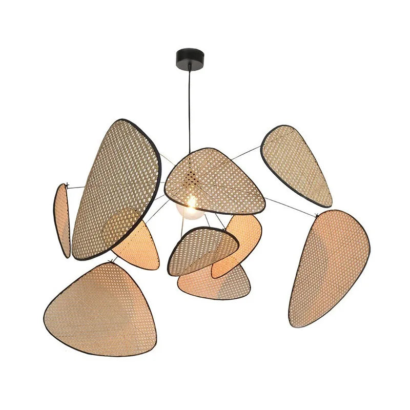DecorBites™ Hand Made Rattan Art Pendant Chandelier for Modern Living Room, Dining Room, Bedroom.