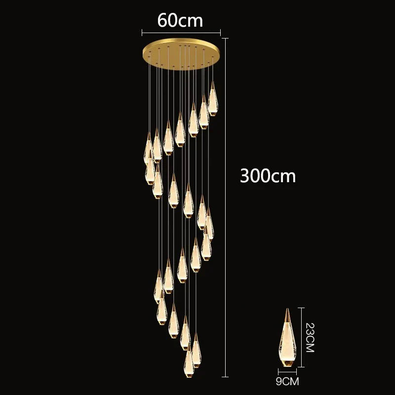 DecorBites™ LED Pendant Staircase Chandeliers for Living Room - Modern Indoor Lighting