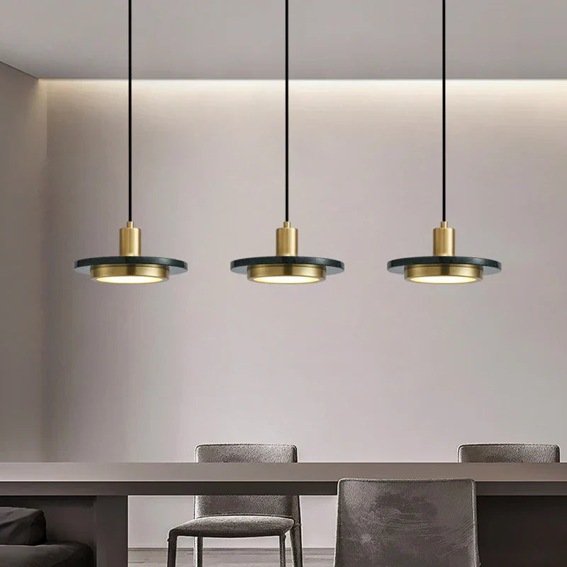 DecorBites™ LED Marble Pendant Lamp: Modern Luxury Hanging Light for Home, Restaurant & Bedroom