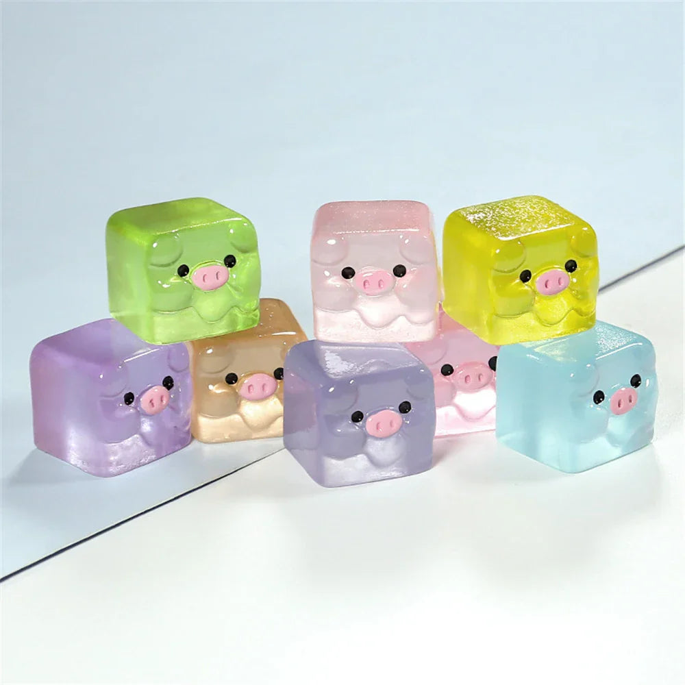 DecorBites™ Luminous Resin Cactus Miniatures & Figurines Set for Crafts & Decor