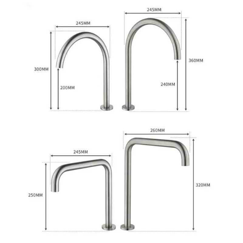 DecorBites™ Black Basin Faucet: Brushed Gold Two-Hole Bathroom Sink Tap with Rotating Spout