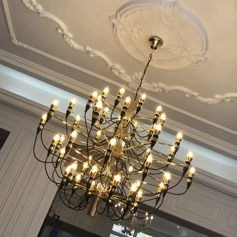 DecorBites™ 2097 Gold Silver Chandelier 50 Heads Pendant Lights for Living Room decor
