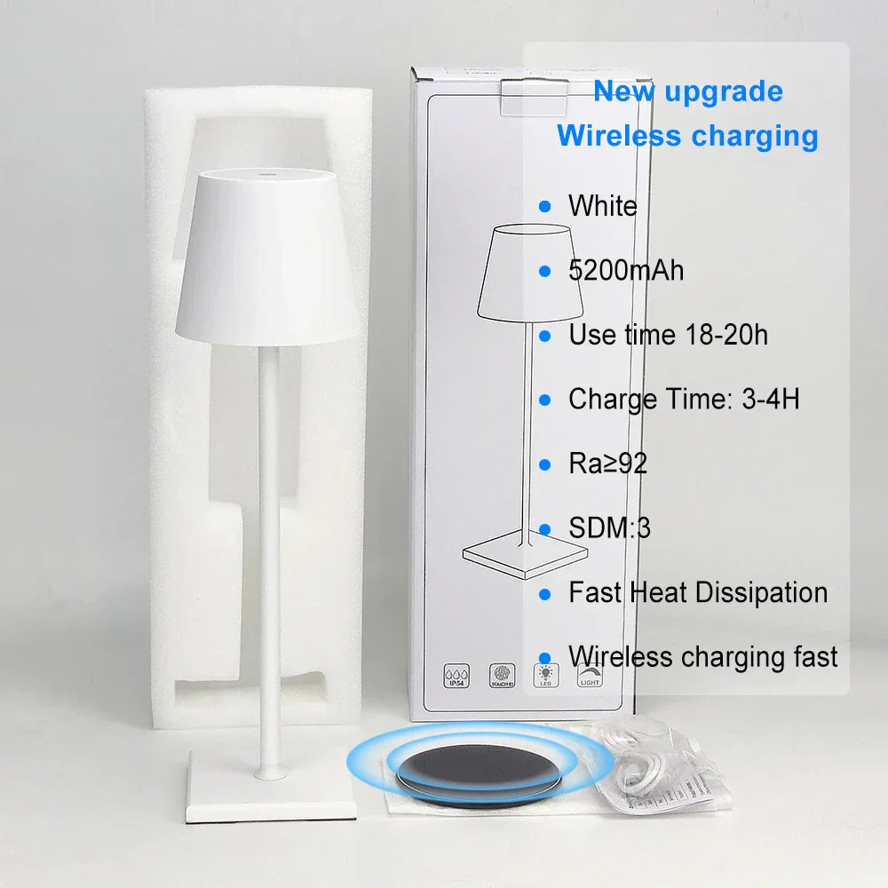DecorBites™ Acrylic Crystal Art LED Table Lamp - Rechargeable Cordless Design
