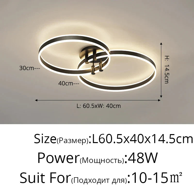 DecorBites™ LED Acrylic Chandeliers Up/Down Lights Lusters for Living Room Bedroom Home Decor