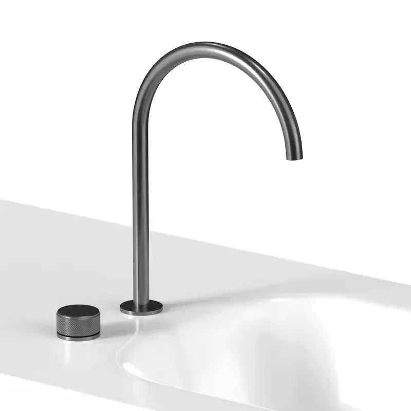 DecorBites™ Black Basin Faucet - Brushed Rotate Sink Tap, Two Holes Bathroom Faucet