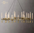 DecorBites™ LED Round Glass Chandelier for Living Dining Room Lighting
